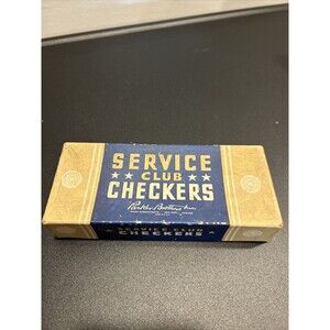 Parker Bros. Brothers Service Club Checkers Original Box Red Black USA vintage